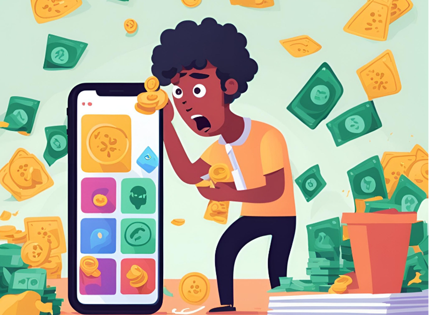 Illustration of app over-monetization